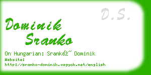 dominik sranko business card